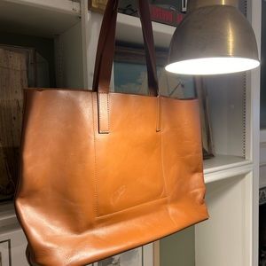 Everlane ~ Luxe Italian Leather Tote ~ Made in Italy ~ Cognac